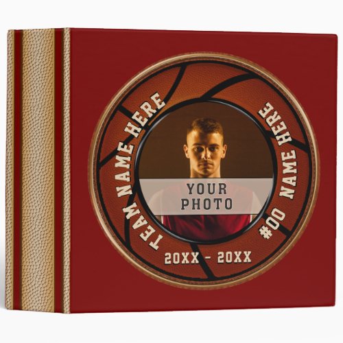 Personalized Basketball Team Gifts Binder
