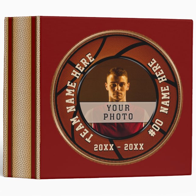 Personalized Basketball Team Gifts, Binder (Front/Spine)