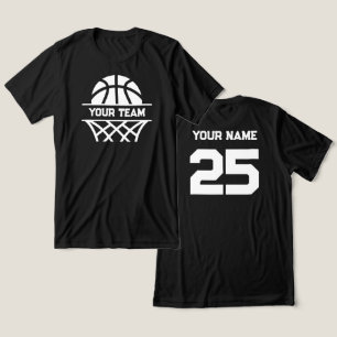 Personalized Basketball Team Name, Your Name & Num Tri-Blend Shirt