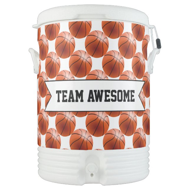 Personalized Basketball Team or Name Beverage Cooler (Front)