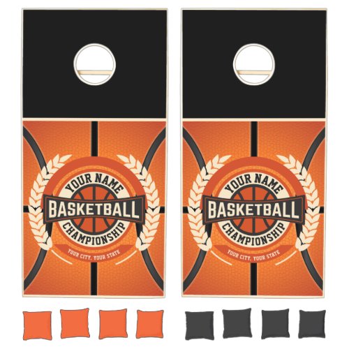 Personalized Basketball Team Player Custom Athlete Cornhole Set