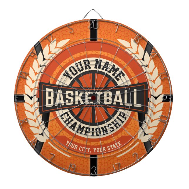 Personalized Basketball Team Player Custom Athlete Dart Board (Front)