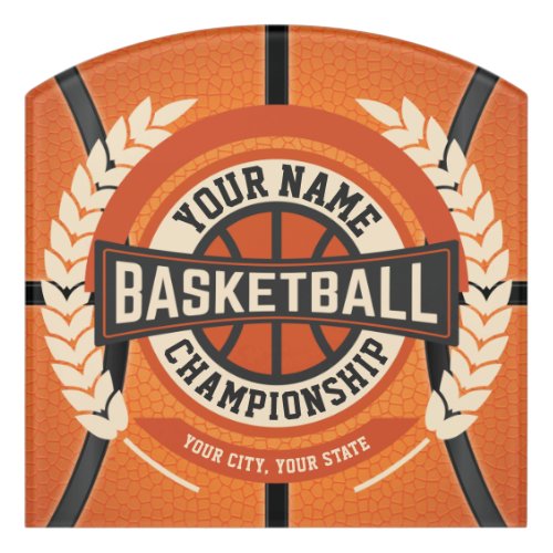 Personalized Basketball Team Player Custom Athlete Door Sign
