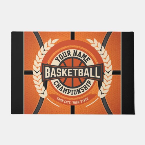 Personalized Basketball Team Player Custom Athlete Doormat