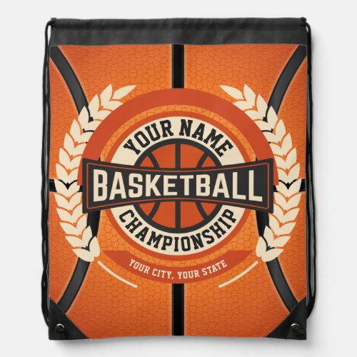 Personalized Basketball Team Player Custom Athlete Drawstring Bag
