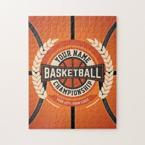 Personalized Basketball Team Player Custom Athlete Jigsaw Puzzle