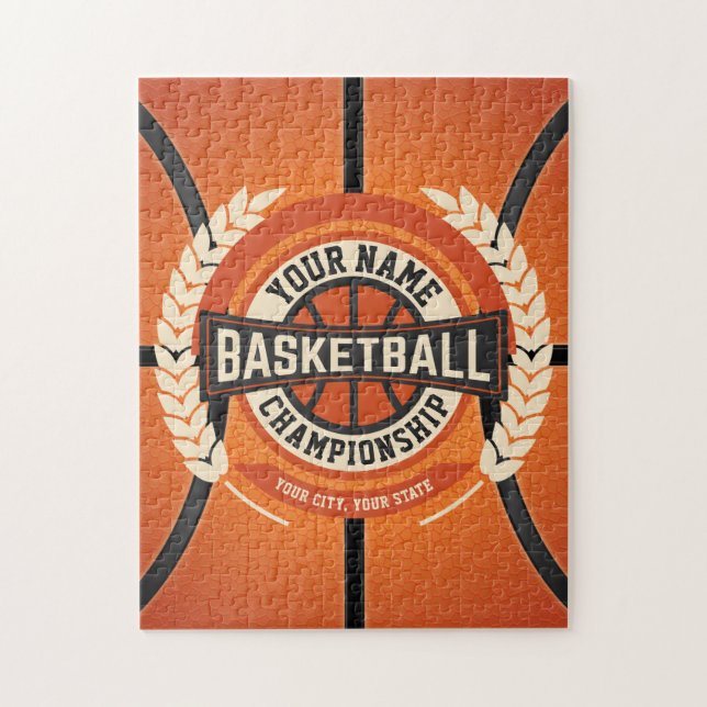 Personalized Basketball Team Player Custom Athlete Jigsaw Puzzle (Vertical)