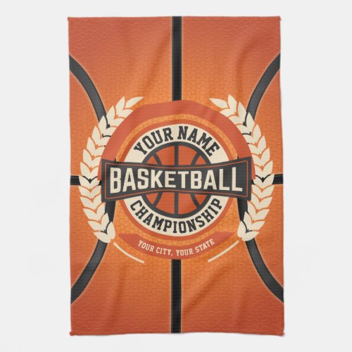 Personalized Basketball Team Player Custom Athlete Kitchen Towel