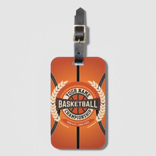 Personalized Basketball Team Player Custom Athlete Luggage Tag