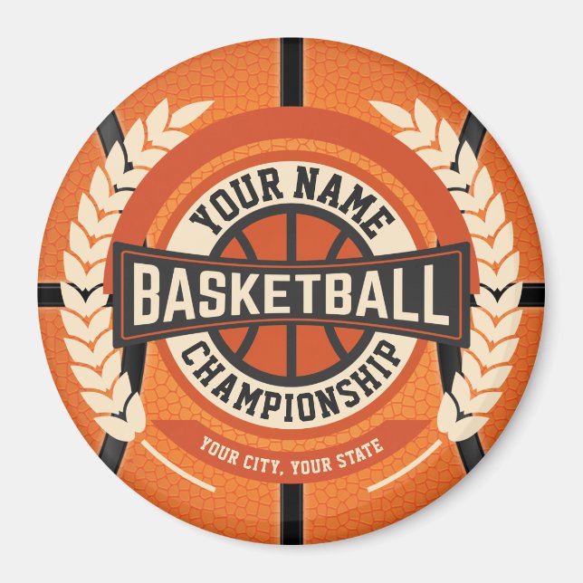 Personalized Basketball Team Player Custom Athlete Magnet (Front)