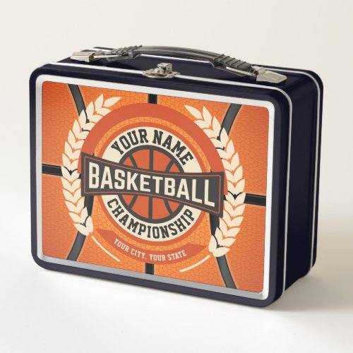 Personalized Basketball Team Player Custom Athlete Metal Lunch Box