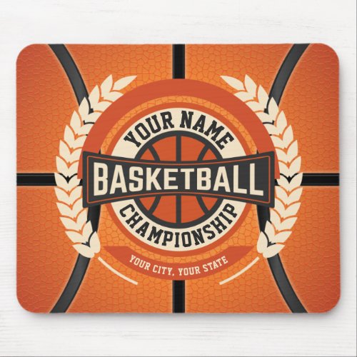 Personalized Basketball Team Player Custom Athlete Mouse Pad