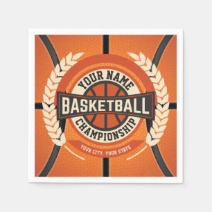 Personalized Basketball Team Player Custom Athlete Napkins