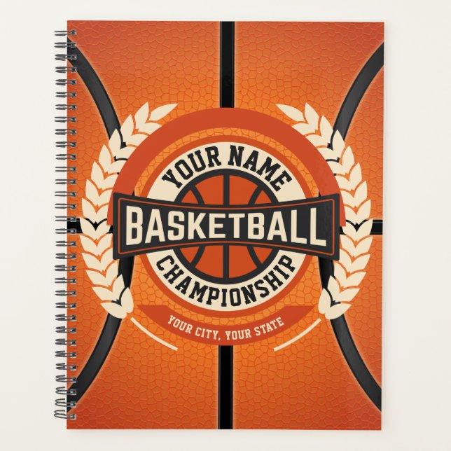 Personalized Basketball Team Player Custom Athlete Planner (Front)
