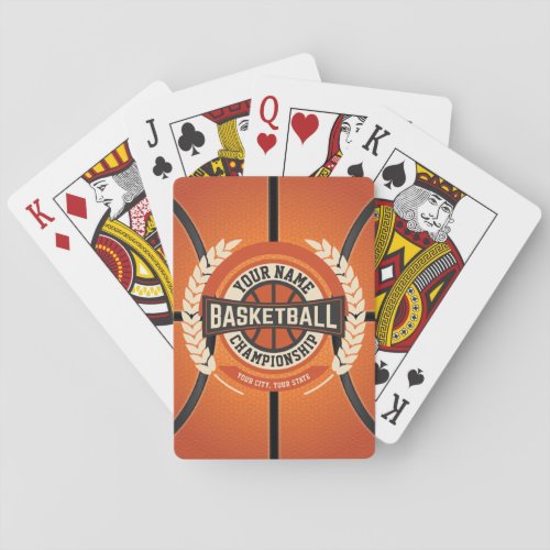 Personalized Basketball Team Player Custom Athlete Playing Cards