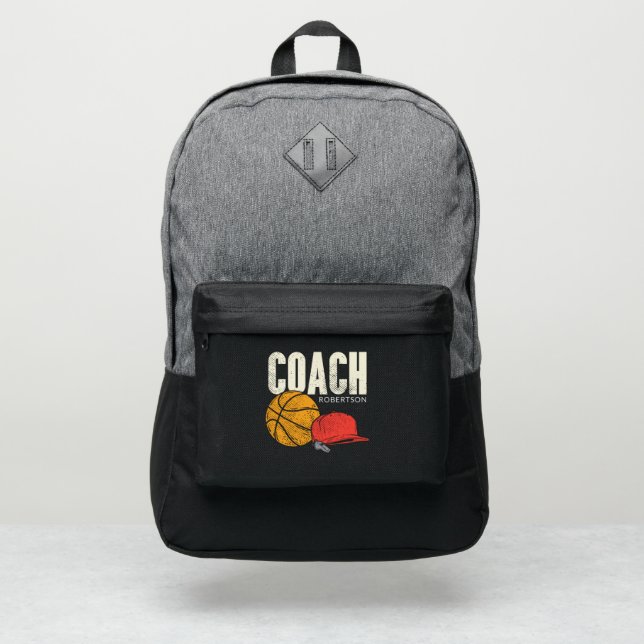 Personalized Basketball Team Sports Coach Port Authority® Backpack (Front)