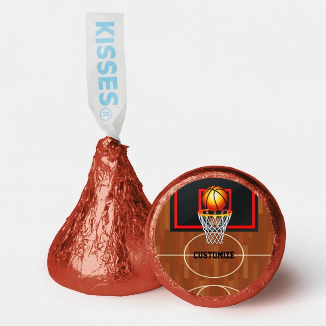 Personalized Basketball Theme Hershey®'s Kisses® (Front)