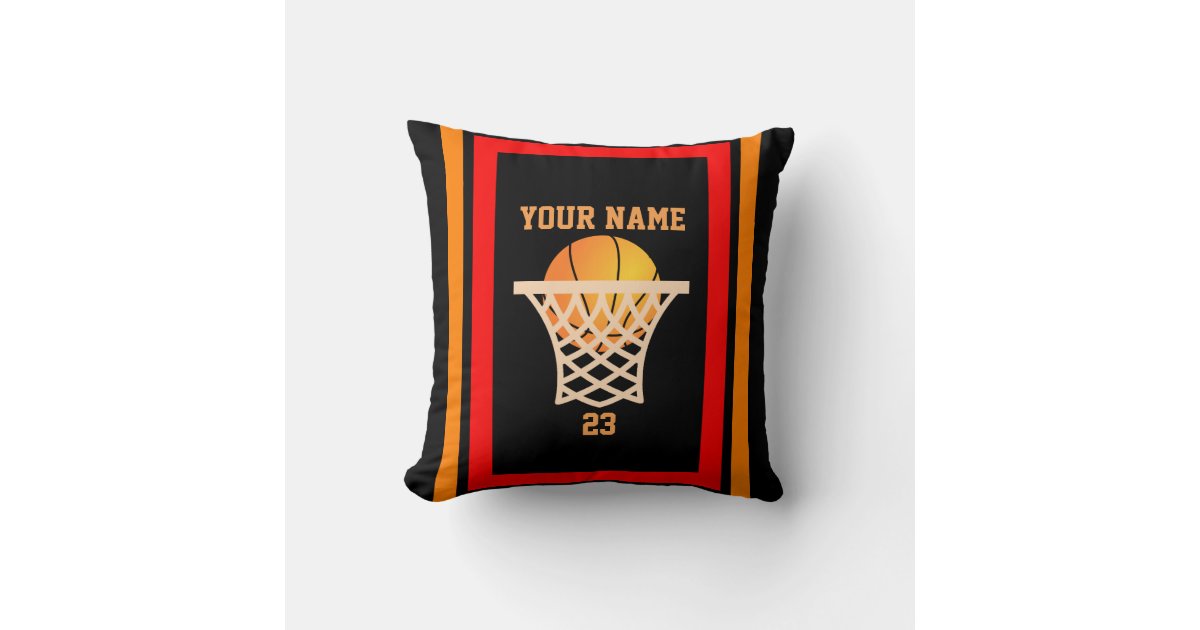 Personalized Basketball Throw Pillow Zazzle