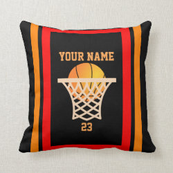 Personalized Basketball Throw Pillow