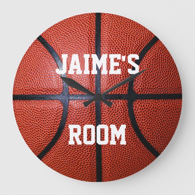 Personalized Basketball Wall Clock (Front)