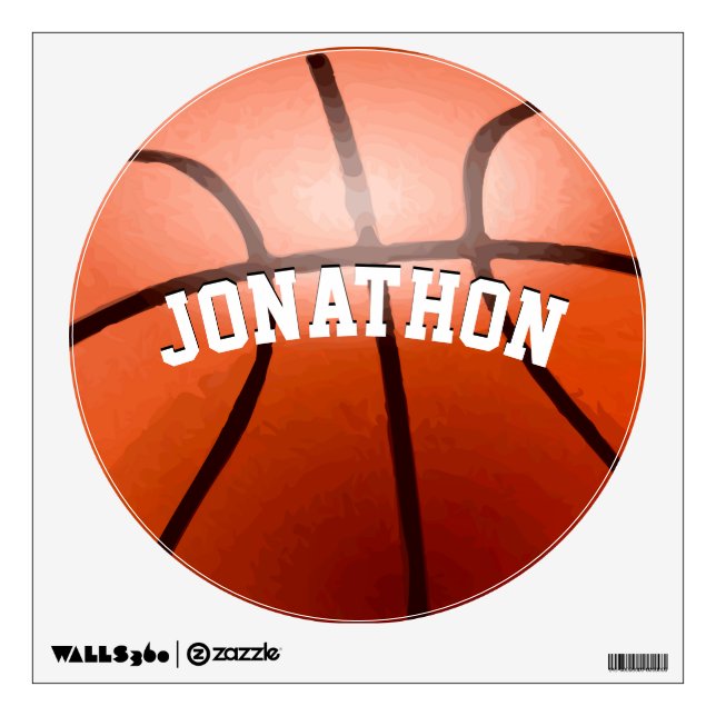 Personalized Basketball Wall Decal (Front)