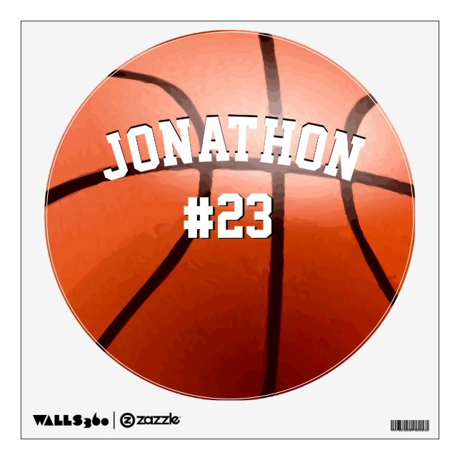 Personalized Basketball Wall Decal (Front)
