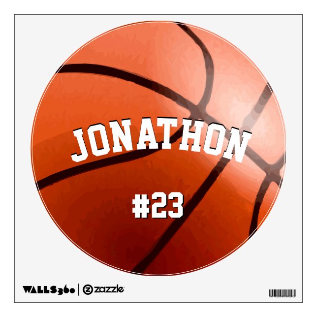 Personalized Basketball Wall Decal (Front)