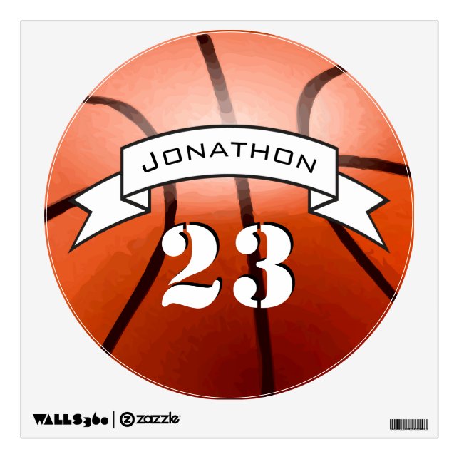 Personalized Basketball Wall Decal (Front)
