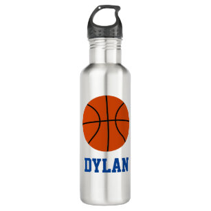 Who Loves Basketball - Personalized Water Bottle With Time Marker