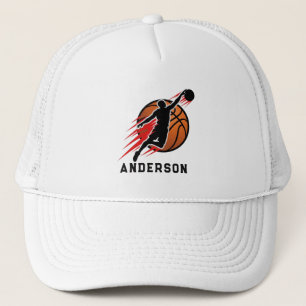 Personalized Basketball Wings Trucker Hat name
