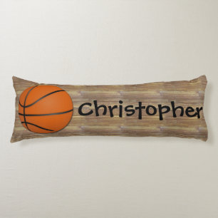Personalized Basketball Wood Floor Body Pillow
