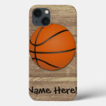 Personalized Basketball Wood Floor iPhone 13 Case