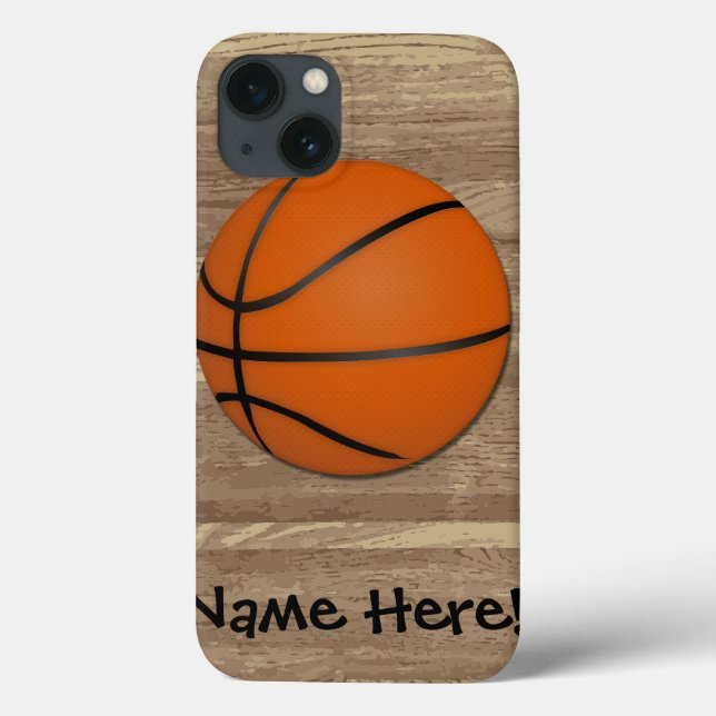 Personalized Basketball Wood Floor Case-Mate iPhone Case (Back)