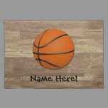 Personalized Basketball Wood Floor Placemat