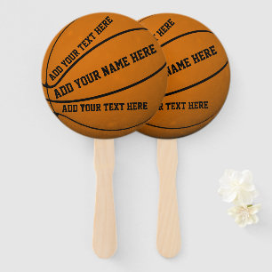 Personalized Basketballs Hand Fan