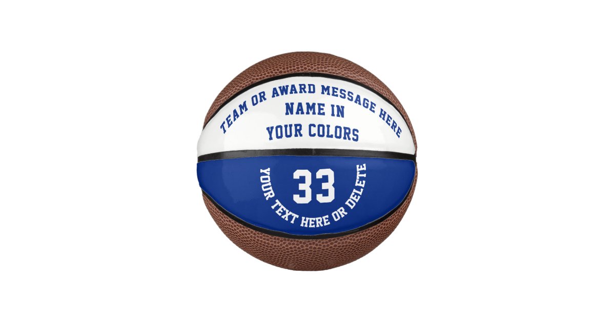 Personalized Basketballs in Your Colors and Text Basketball | Zazzle.com