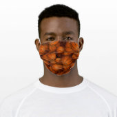 Personalized basketballs sports pattern adult cloth face mask (Worn)