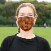 Personalized basketballs sports pattern adult cloth face mask (Outside)