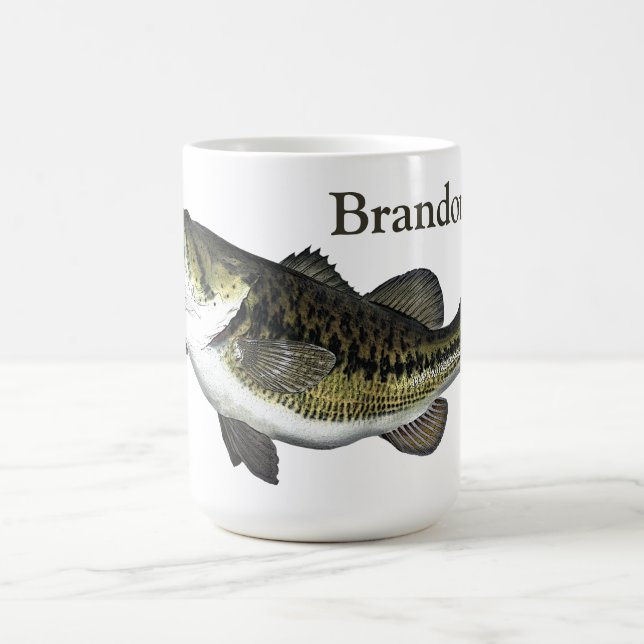 Personalized Bass Fish  Coffee Mug (Center)