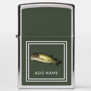 Personalized Bass Fish Zippo Lighter