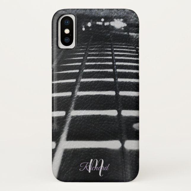 Personalized Bass Guitar Music iPhone X Case (Back)