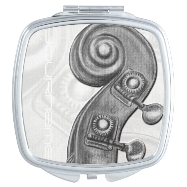 Personalized Bass Headstock Compact Mirror (Front)