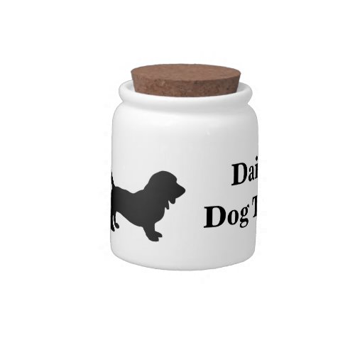 Personalized Basset Hound Dog Treat Jar