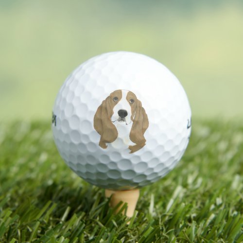Personalized Basset Hound Golf Balls