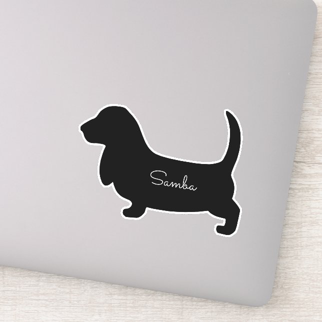 Personalized Basset Hound Sticker (Detail)