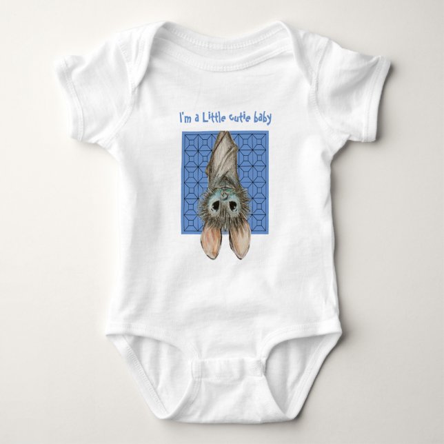 Personalized Bat Baby T-Shirt babysuit Bodysuit (Front)