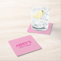 Personalized Bat Mitzvah Drink Coaster