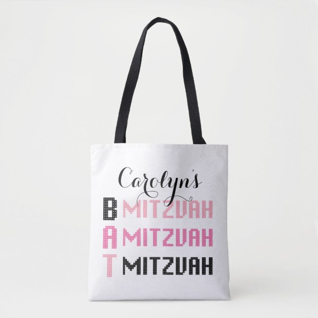 Personalized Bat Mitzvah Tote Bag (Front)