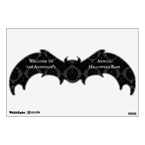 Personalized Bat Welcome to Halloween  Wall Decal