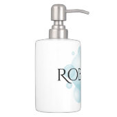 Personalized bathroom soap pump toothbrush holder (Right)